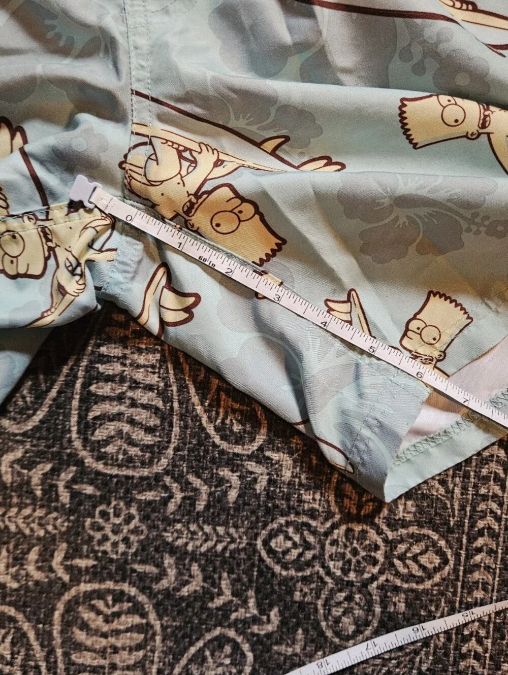 Light Blue Bart Simpson Surf Swim Shorts